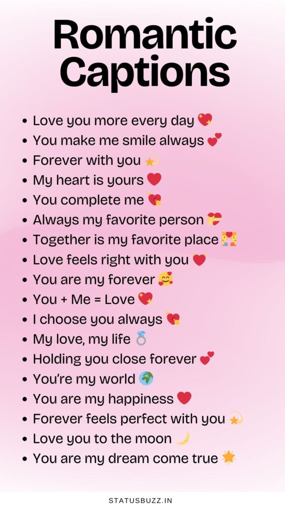 romantic captions