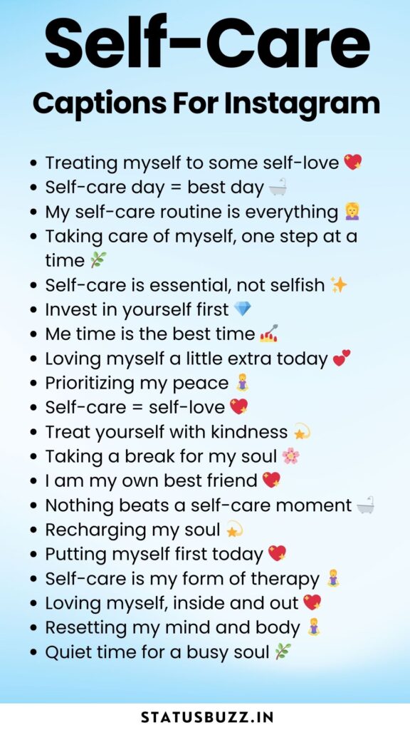 self care captions for instagram