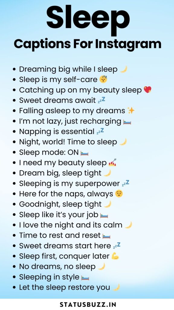 sleep captions for instagram