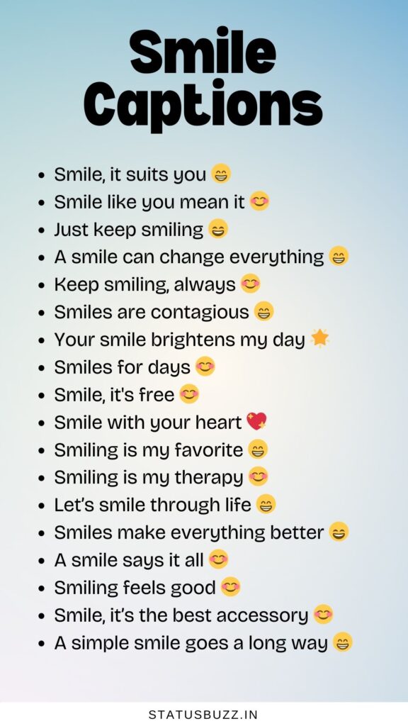 smile captions