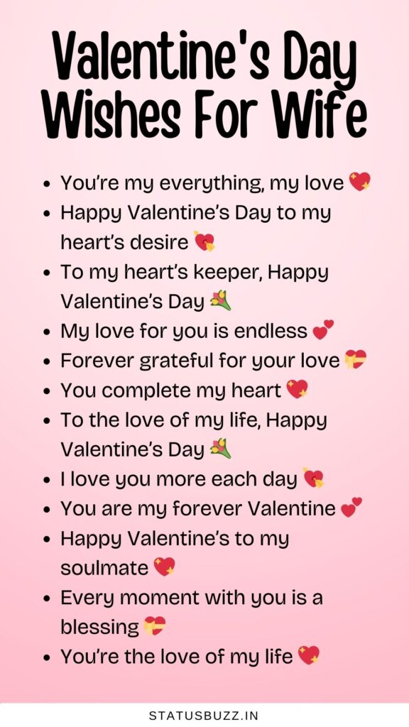 valentine's day wishes for wife