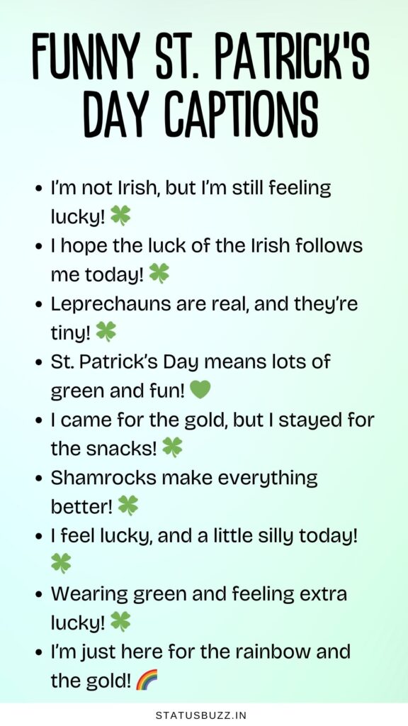 Funny St. Patrick’s Day Captions