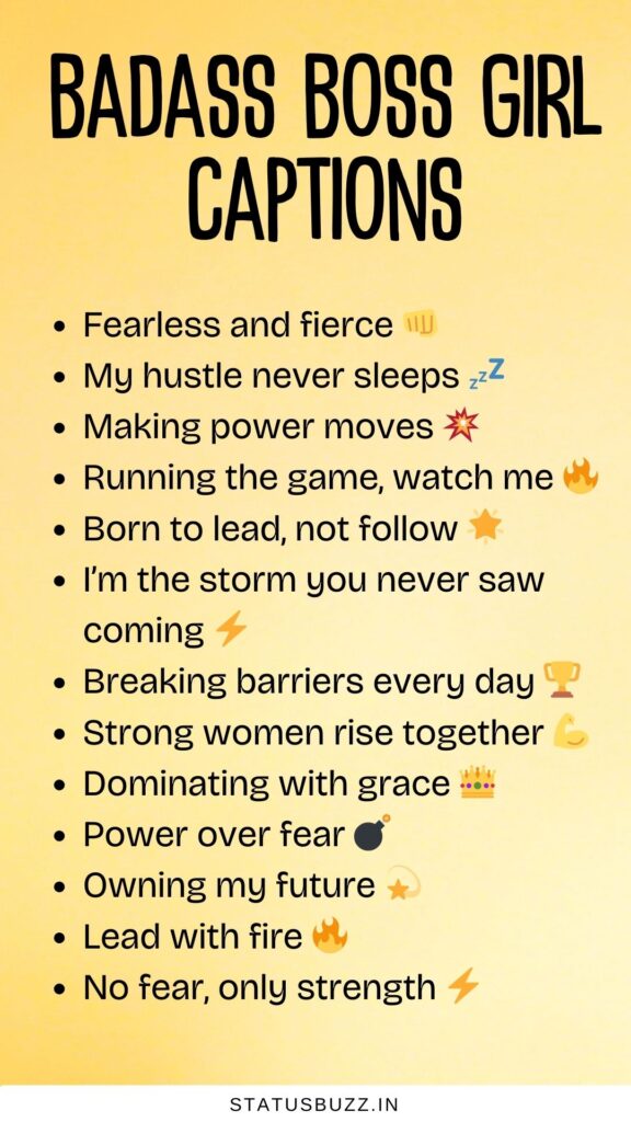 badass boss girl captions