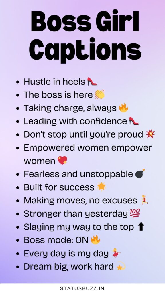 boss girl captions for instagram