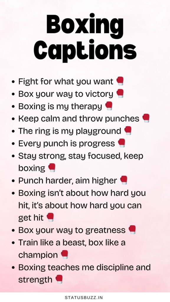 boxing captions
