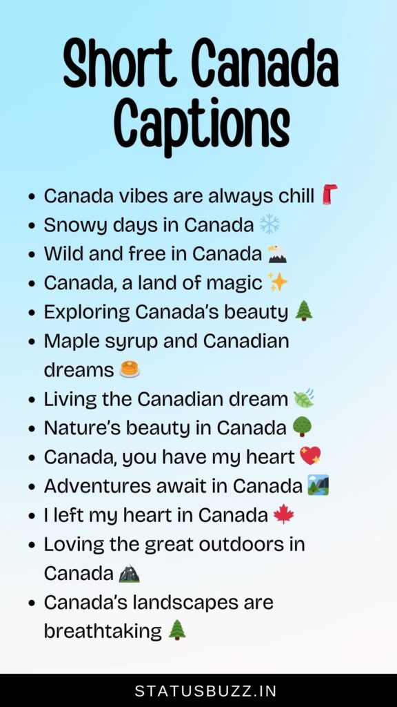 short canada captions