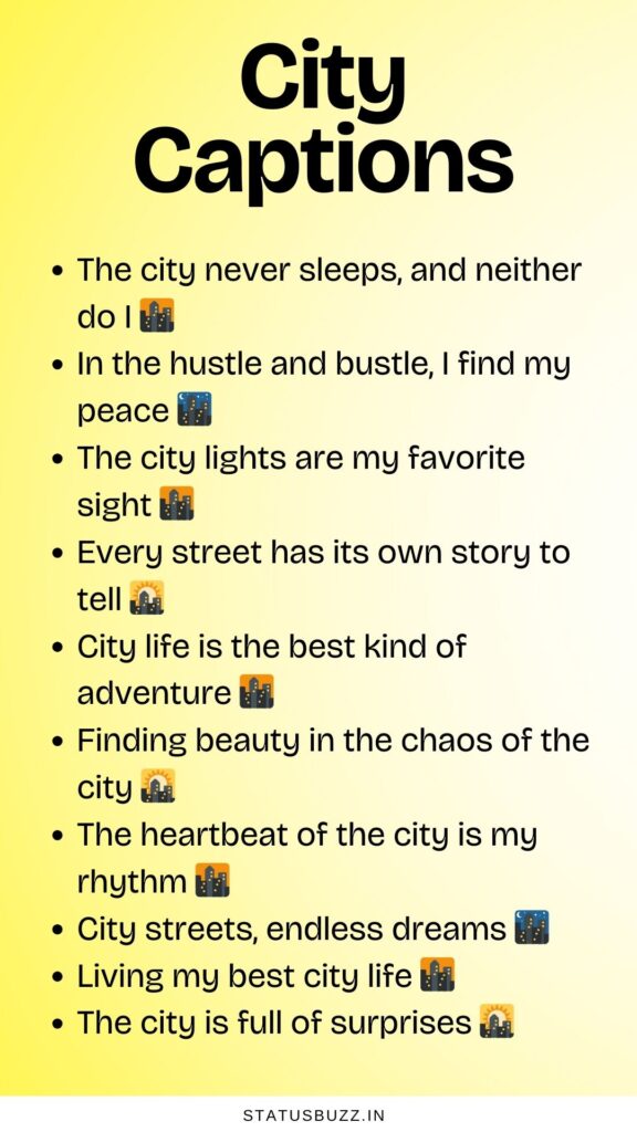 city captions