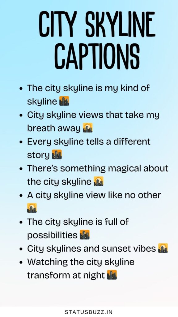 city skyline captions