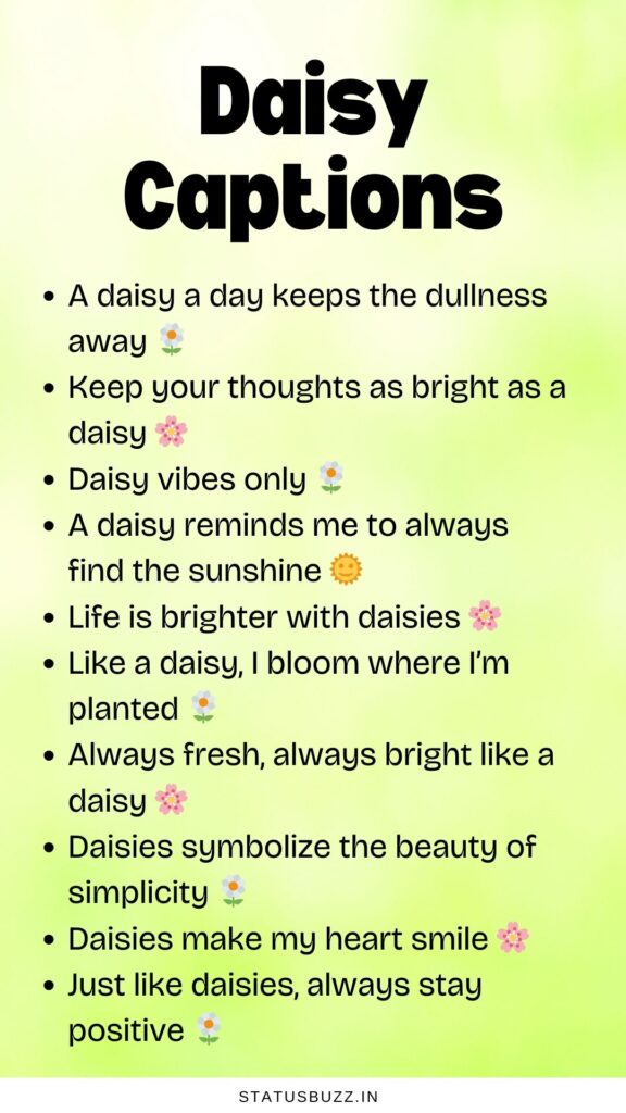 daisy captions