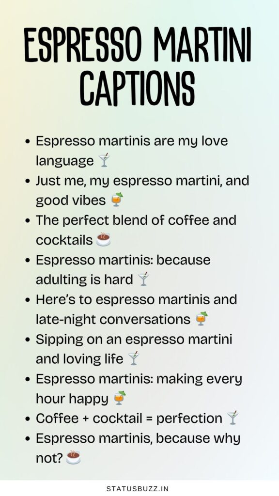 espresso martini captions