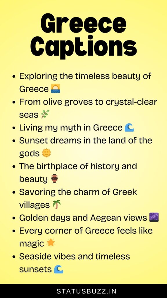 greece captions for instagram
