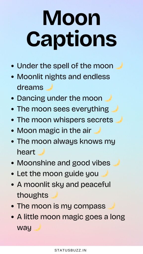 moon captions
