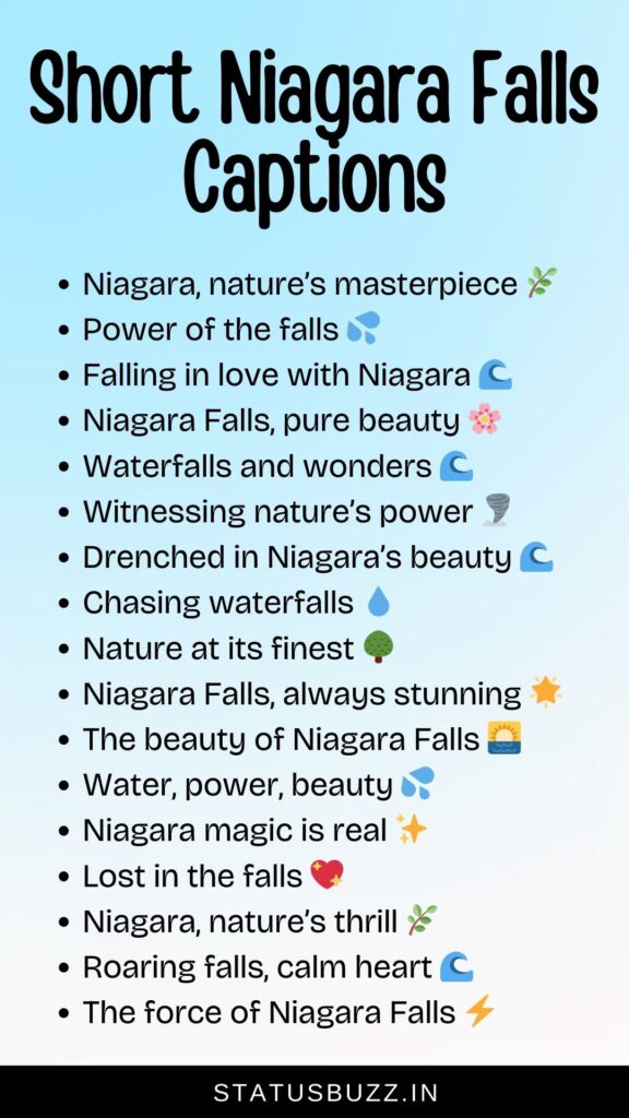 short niagara falls captions