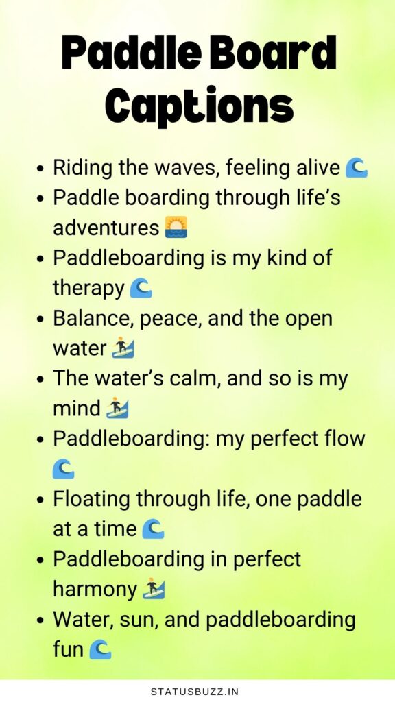 paddle board captions