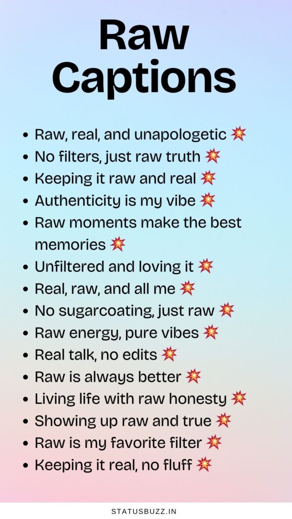 raw captions