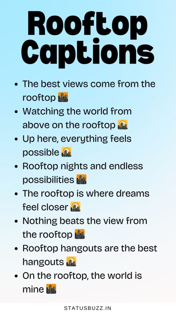 rooftop captions