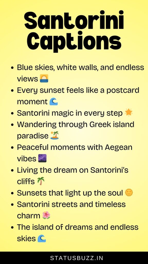 santorini captions for instagram