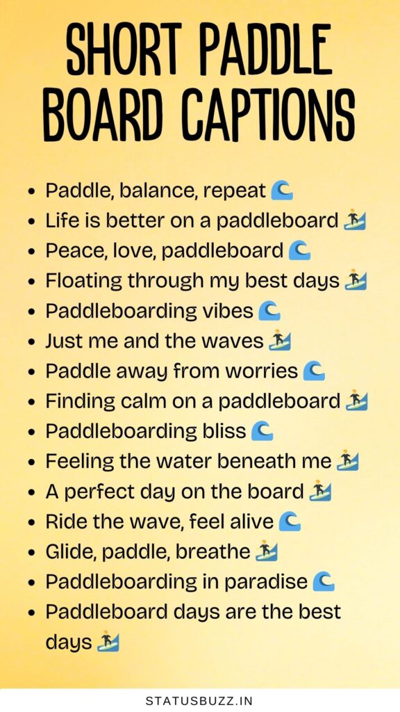 short paddle board captions