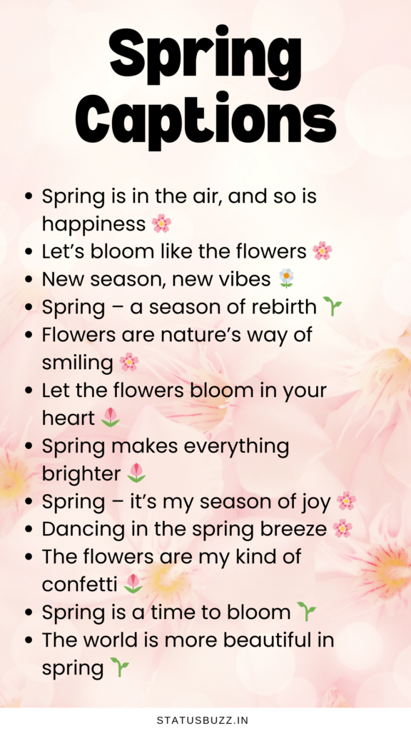 spring captions for instagram