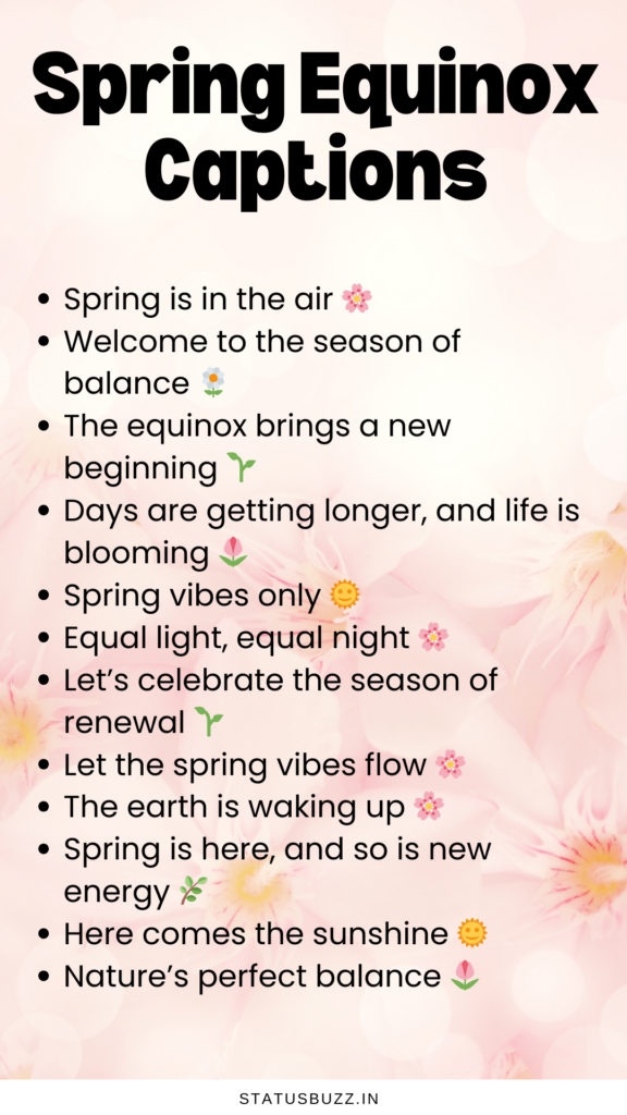 spring equinox captions
