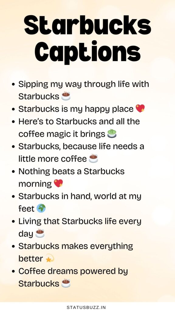 starbucks captions