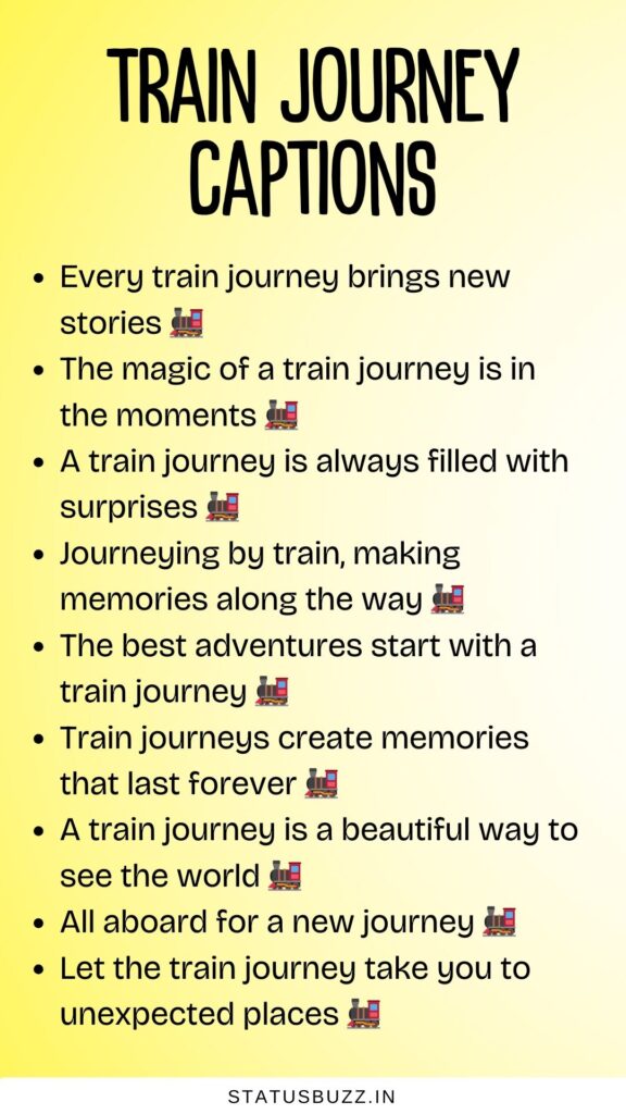 train journey captions