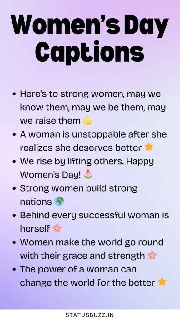 women's day captions for instagram