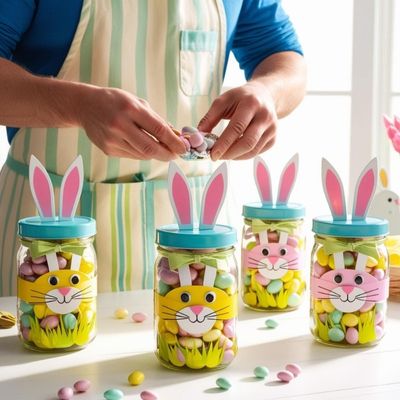 Easter Bunny Treat Jars