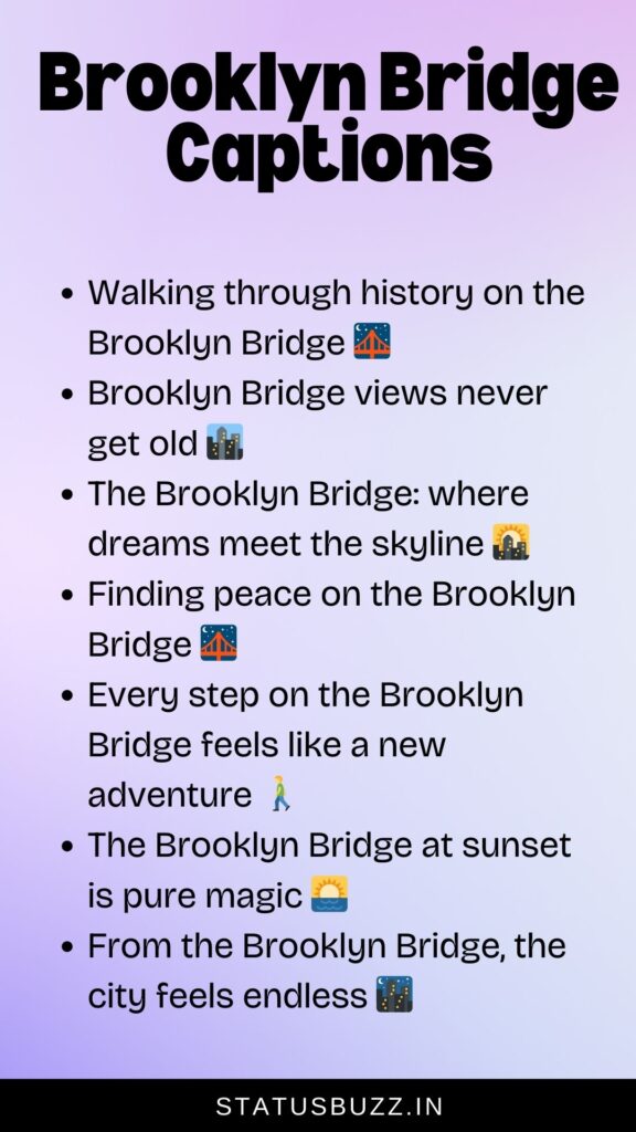 brooklyn bridge captions for instagram