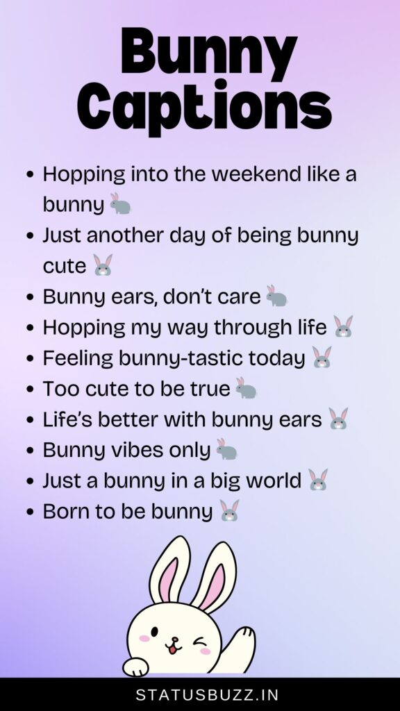bunny captions for instagram