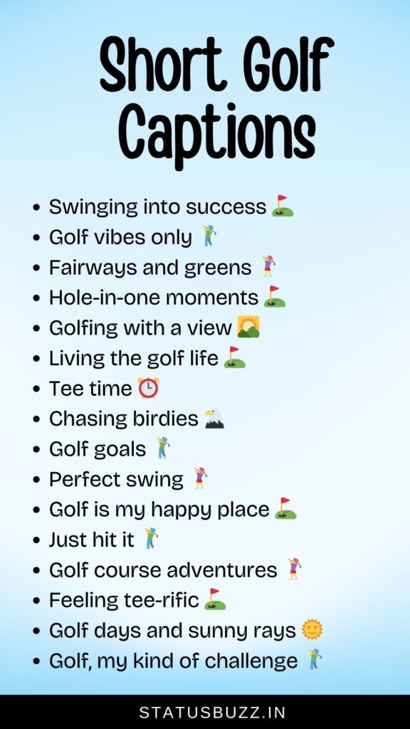 short golf captions for instagram