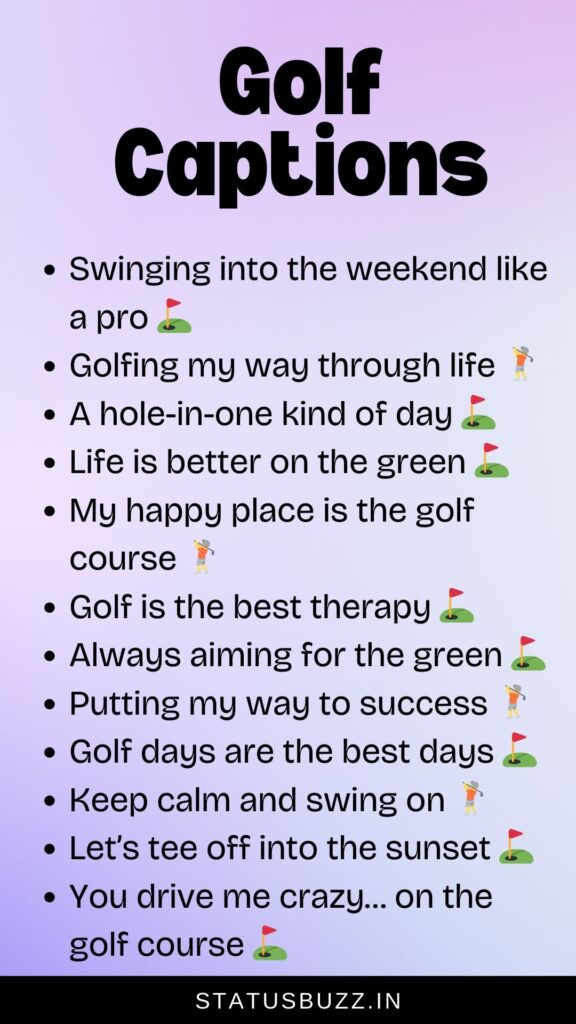 golf captions for instagram