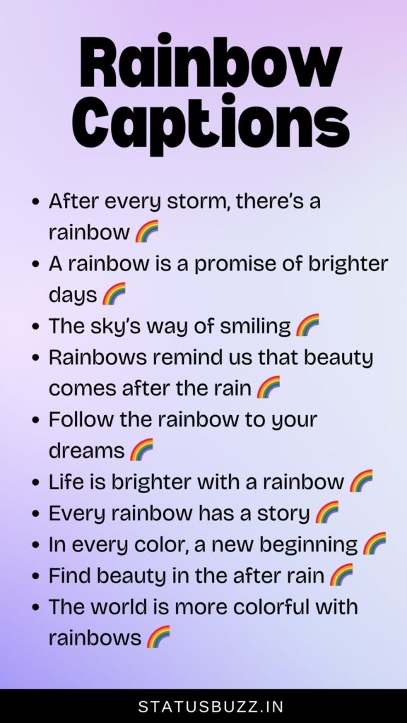 rainbow captions