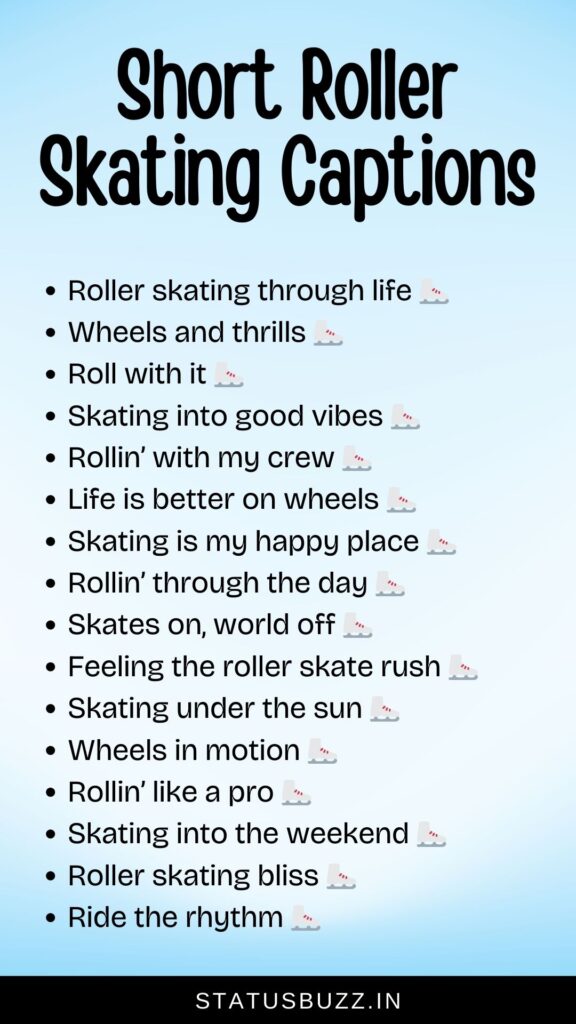 short roller skating captions for instagram