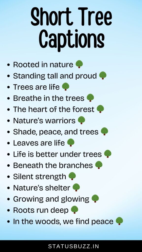 short tree captions