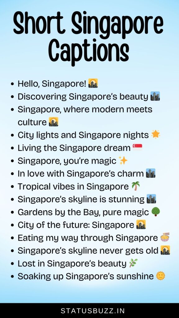 short singapore captions for instagram