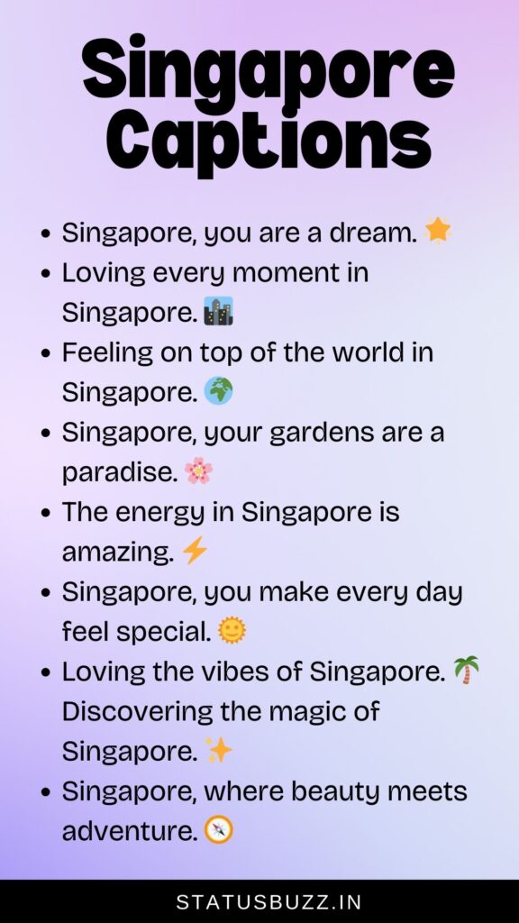 singapore captions for instagram