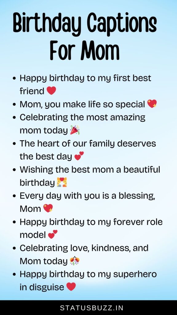 birthday captions for mom