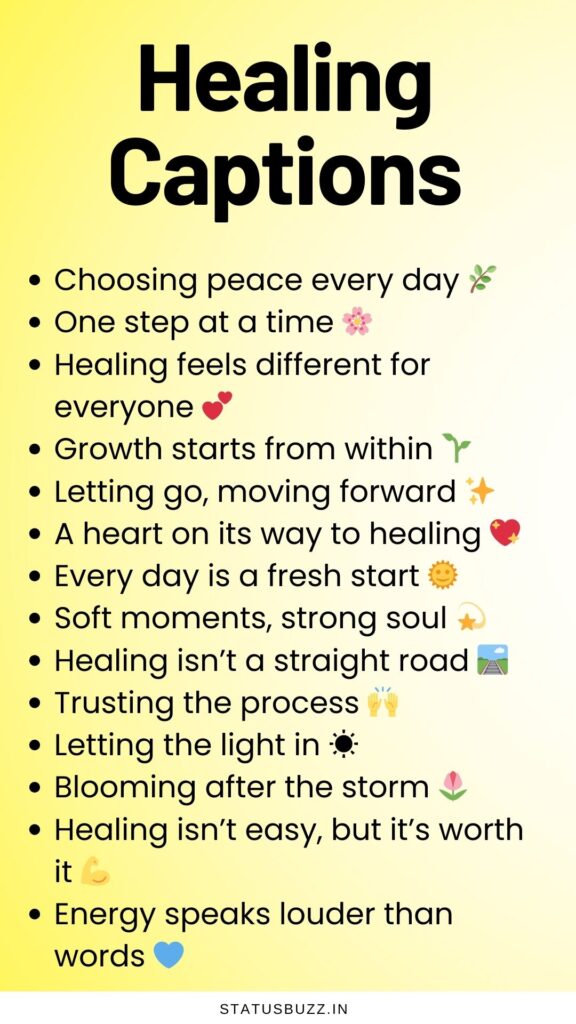 healing captions