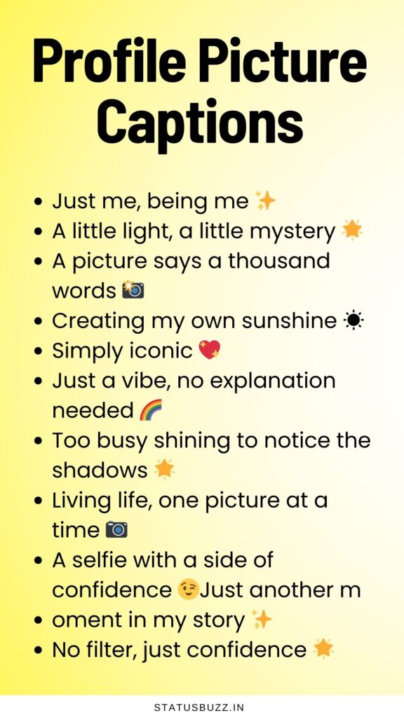 profile picture captions