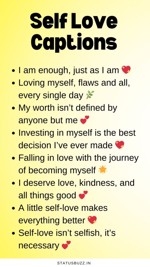 self love captions