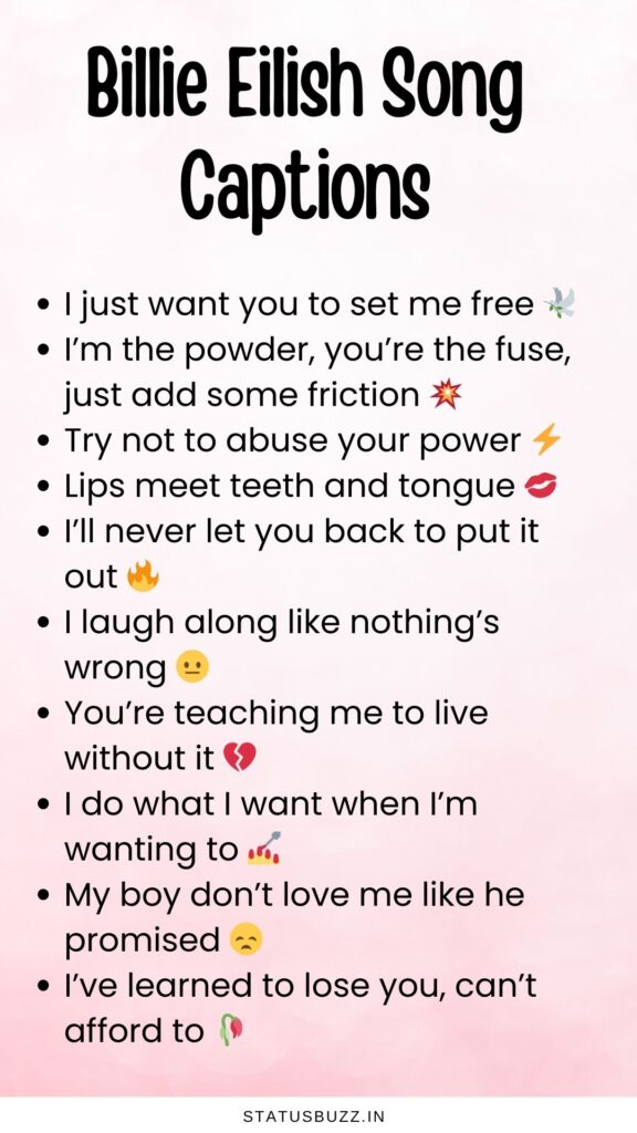 Billie Eilish Song Captions