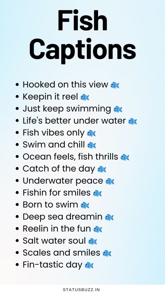 Fish captions