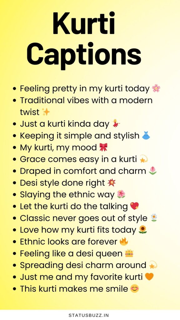 Kurti Captions For Instagram