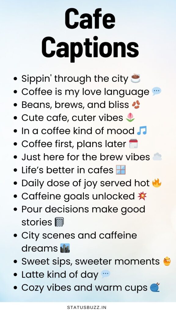 cafe captions