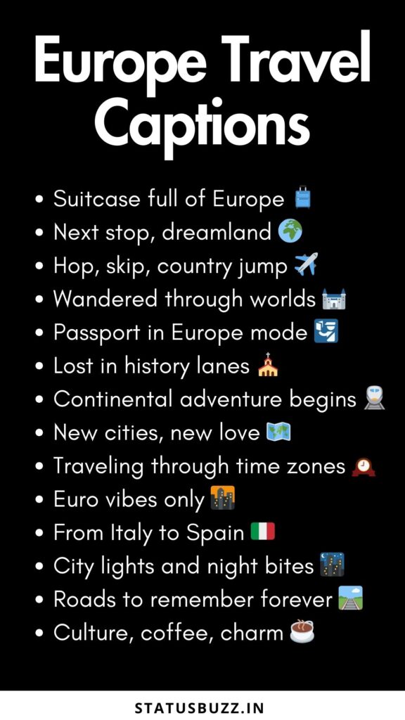 europe travel captions