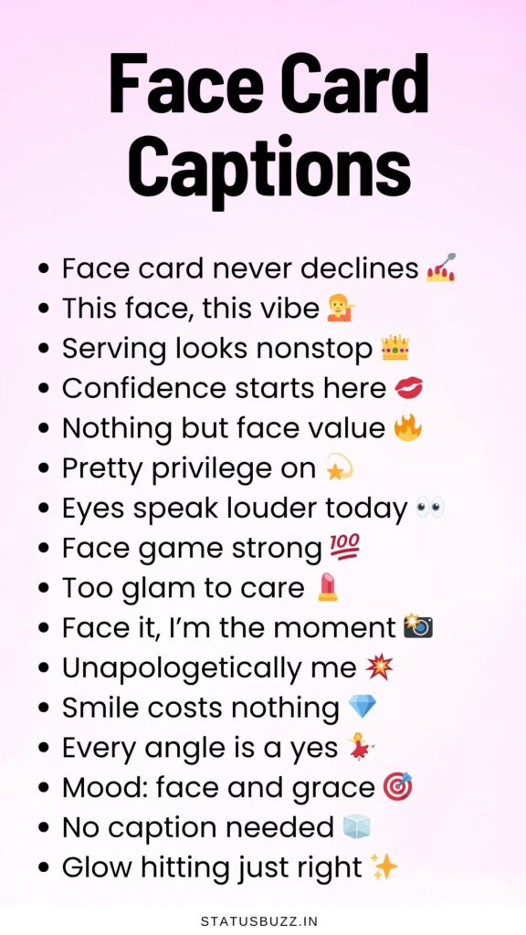 face card captions 