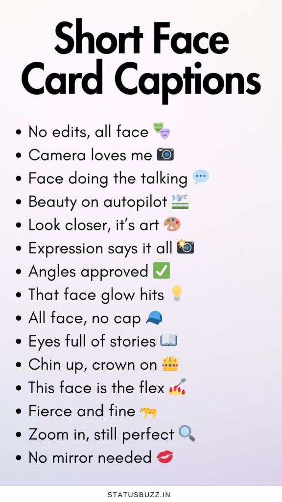 face card captions 