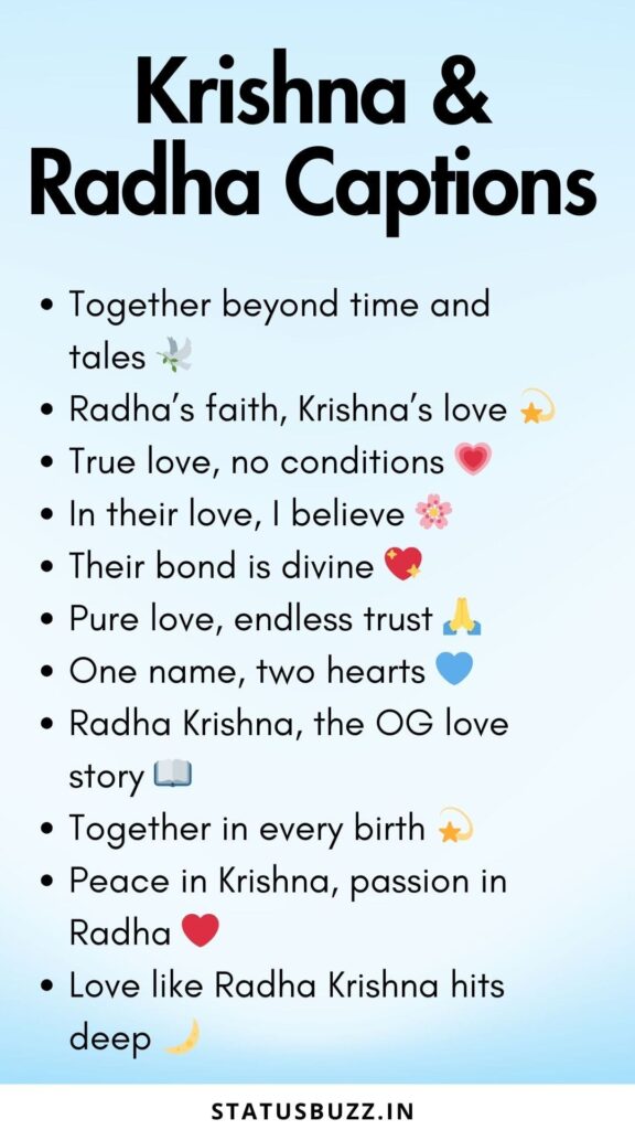 krishna and radha captions