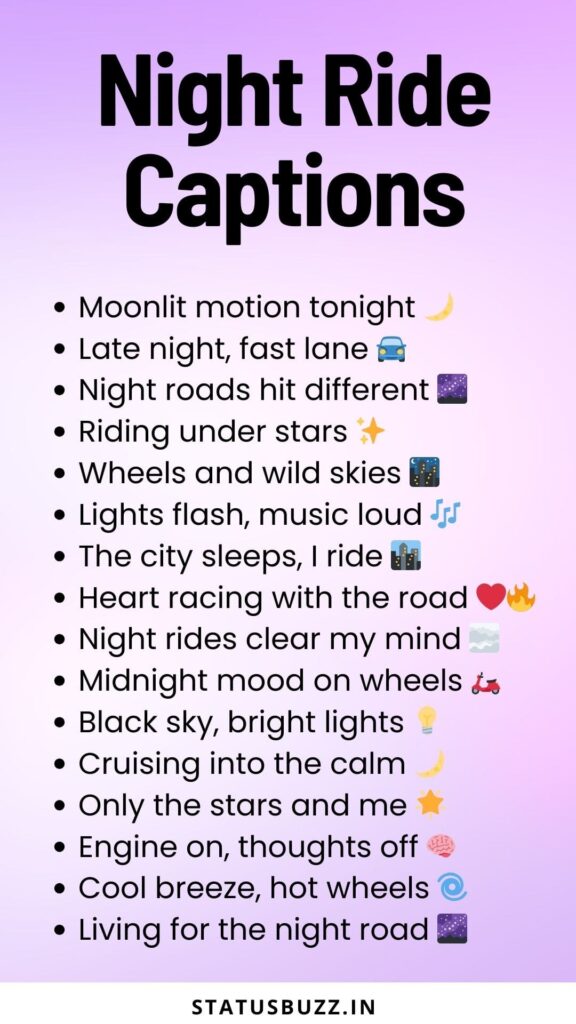 night ride captions